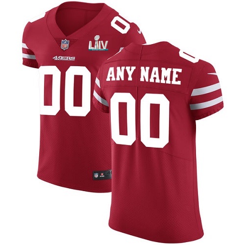 Men's San Francisco 49ers Red Super Bowl LIV Vapor Untouchable Custom Elite Stitched Jersey